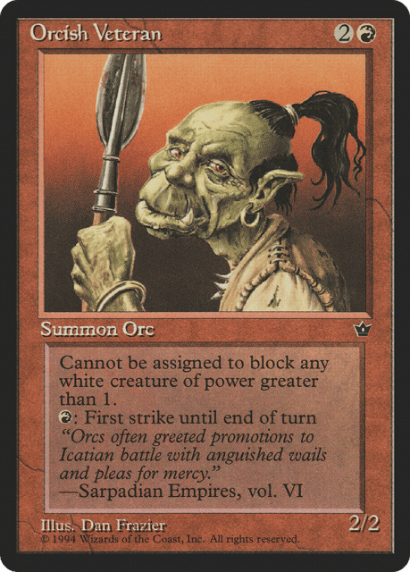 Orcish Veteran (62b) — Fallen Empires