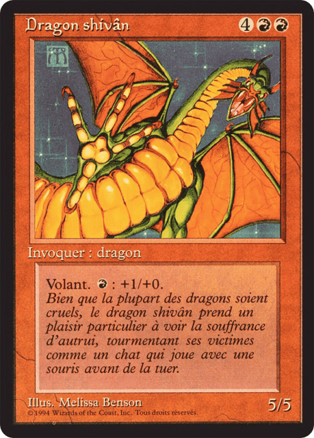 Shivan Dragon (177) — Foreign Black Border