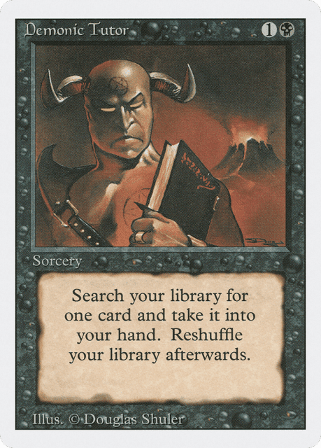 Demonic Tutor (105) — Revised Edition