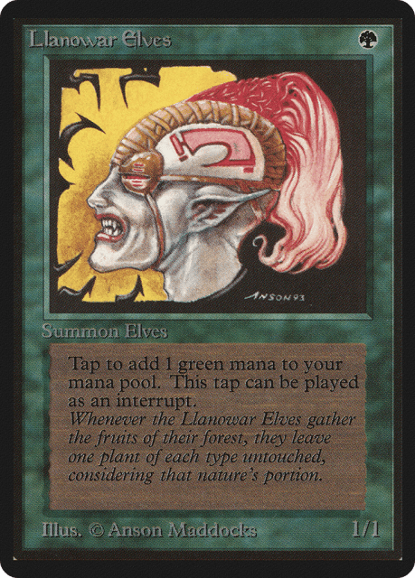 Llanowar Elves (211) — Limited Edition Beta