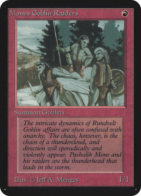 Mons's Goblin Raiders (164) — Limited Edition Alpha