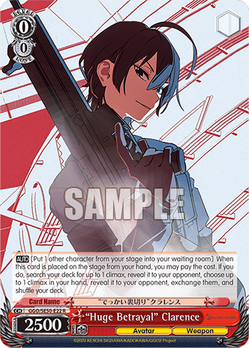 “Huge Betrayal” Clarence — [EX] Extra Booster SAO Alternative – Gun Gale Online – 2