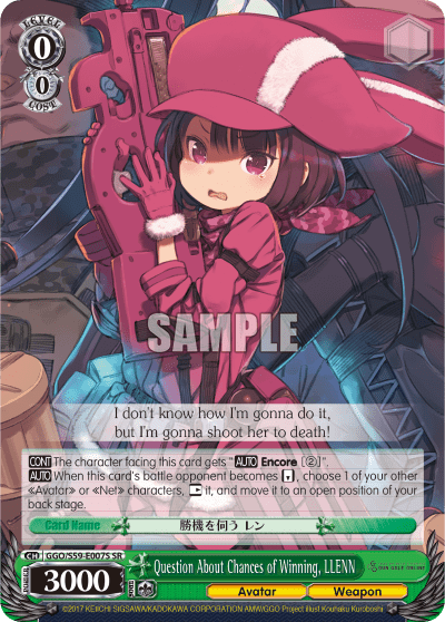 Question About Chances of Winning, LLENN (Holo) — SAO Alternative – Gun Gale Online –