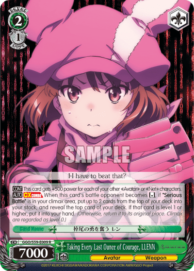 Taking Every Last Ounce of Courage, LLENN — SAO Alternative – Gun Gale Online –