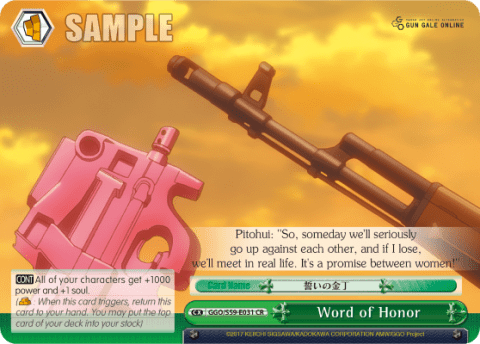 Word of Honor — SAO Alternative – Gun Gale Online –