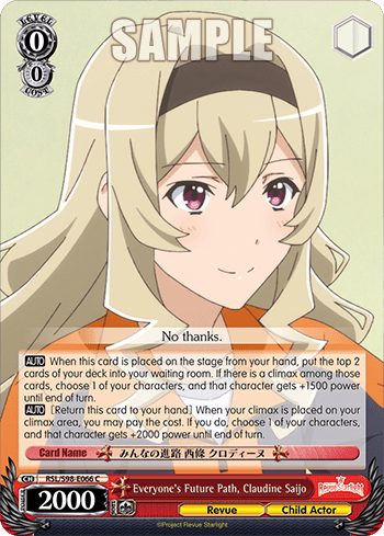 Everyone's Future Path, Claudine Saijo — Revue Starlight The Movie