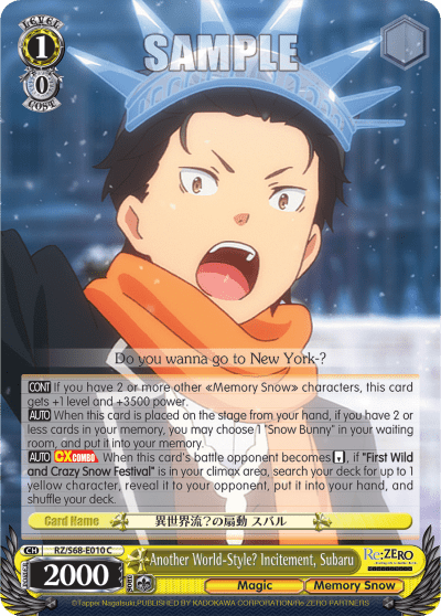 Another World-Style? Incitement, Subaru — Re:ZERO -Starting Life in Another World- Memory Snow