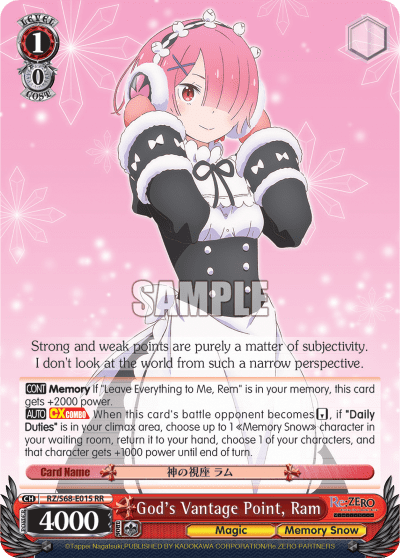 God's Vantage Point, Ram — Re:ZERO -Starting Life in Another World- Memory Snow