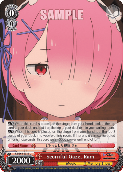 Scornful Gaze, Ram — Re:ZERO -Starting Life in Another World- Memory Snow