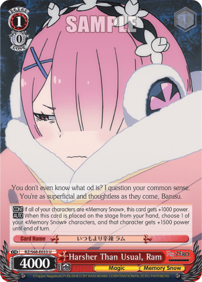 Harsher Than Usual, Ram — Re:ZERO -Starting Life in Another World- Memory Snow