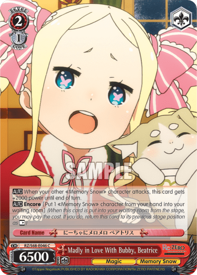 Madly in Love With Bubby, Beatrice — Re:ZERO -Starting Life in Another World- Memory Snow