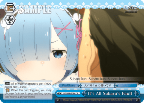 It's All Subaru's Fault — Re:ZERO -Starting Life in Another World- Memory Snow
