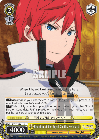 Reunion at the Royal Castle, Reinhard — Re:ZERO -Starting Life in Another World- Vol.2