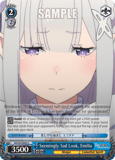 Seemingly Sad Look, Emilia — Re:ZERO -Starting Life in Another World- Vol.2