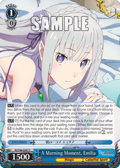 A Morning Moment, Emilia — Re:ZERO -Starting Life in Another World-