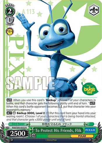 To Protect His Friends, Flik — PIXAR CHARACTERS