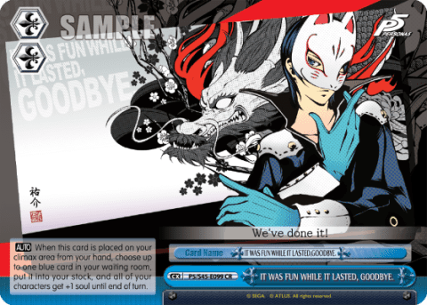 IT WAS FUN WHILE IT LASTED, GOODBYE. — Persona 5