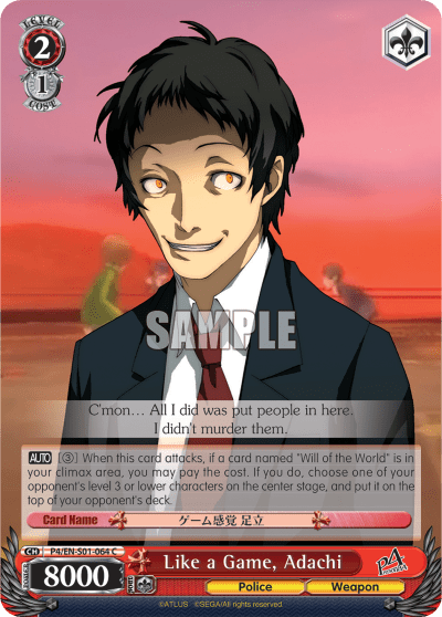 Like a Game, Adachi — Persona 4 ver.E