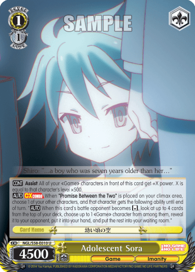 Adolescent Sora — No Game No Life