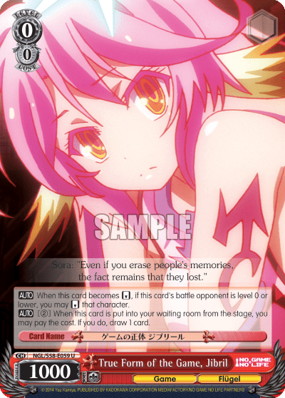 True Form of the Game, Jibril — No Game No Life