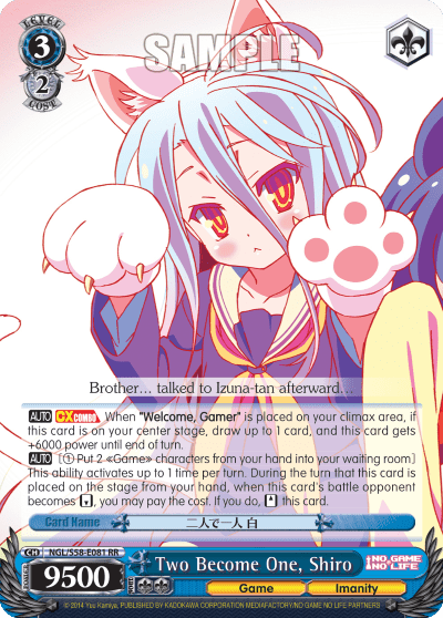 Two Become One, Shiro — No Game No Life