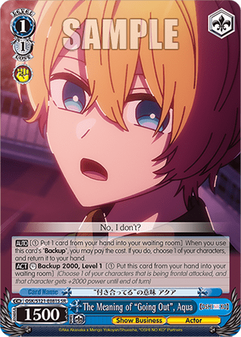 The Meaning of “Going Out”, Aqua (Holo) — Booster Pack 【OSHI NO KO】 Vol.2