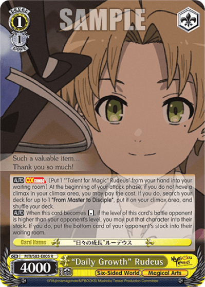 "Daily Growth" Rudeus — Mushoku Tensei: Jobless Reincarnation