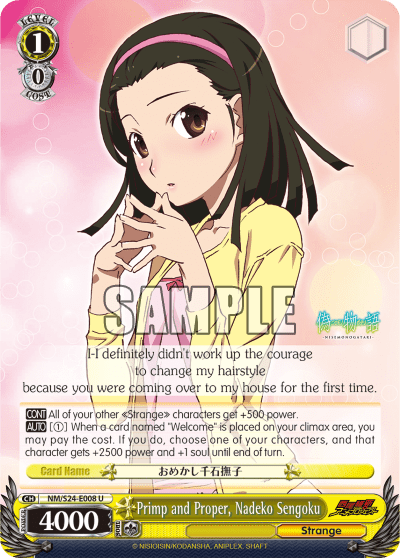 Primp and Proper, Nadeko Sengoku — NISEMONOGATARI