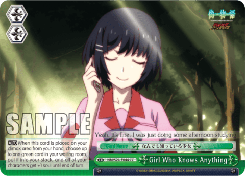Girl Who Knows Anything — NISEMONOGATARI