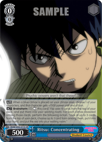 Ritsu: Concentrating (Holo) — Mob Psycho 100