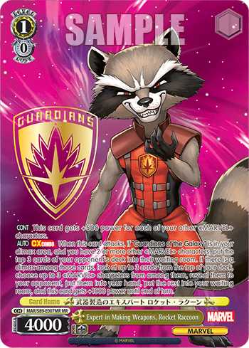 Expert in Making Weapons, Rocket Raccoon — MARVEL