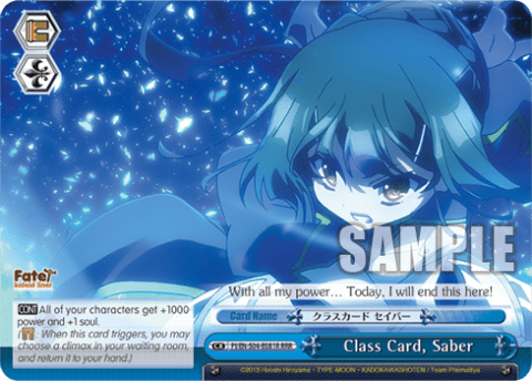 Class Card, Saber (PI/EN-S04-E081R) — Fate/kaleid liner PRISMA ILLYA
