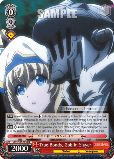True Bonds, Goblin Slayer (GBS/S63-E031) — Goblin Slayer