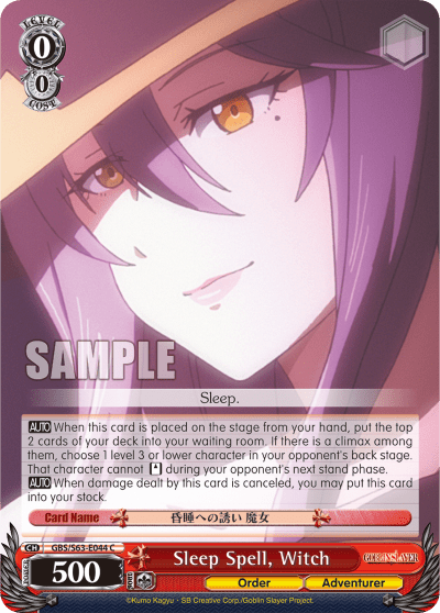Sleep Spell, Witch (GBS/S63-E044) — Goblin Slayer