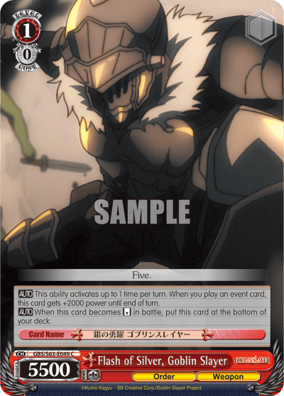 Flash of Silver, Goblin Slayer (GBS/S63-E049) — Goblin Slayer