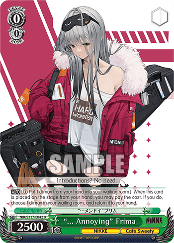 “... Annoying” Frima (NIK/S117-E042) — Booster Pack GODDESS OF VICTORY: NIKKE