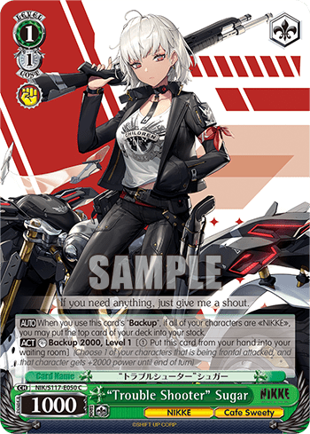 “Trouble Shooter” Sugar (NIK/S117-E050) — Booster Pack GODDESS OF VICTORY: NIKKE