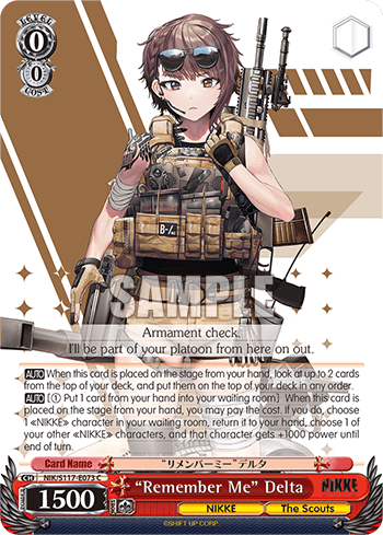 “Remember Me” Delta (NIK/S117-E073) — Booster Pack GODDESS OF VICTORY: NIKKE