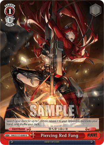 Piercing Red Fang (NIK/S117-E080) — Booster Pack GODDESS OF VICTORY: NIKKE