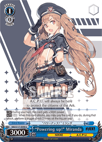“Powering up!” Miranda (NIK/S117-E098) — Booster Pack GODDESS OF VICTORY: NIKKE