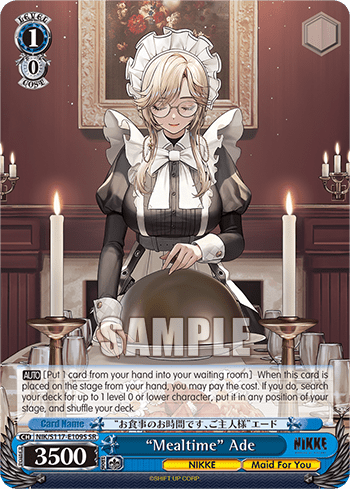 “Mealtime” Ade (Holo) (NIK/S117-E109S) — Booster Pack GODDESS OF VICTORY: NIKKE