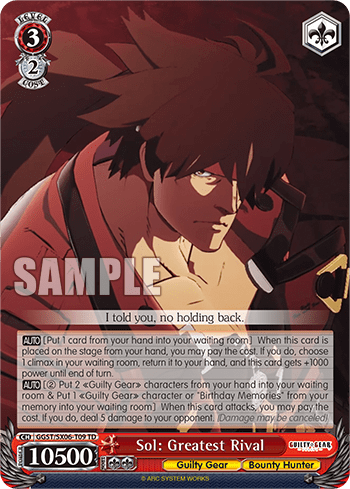 Sol: Greatest Rival (GGST/SX06-T09) — [TD] Guilty Gear -Strive-