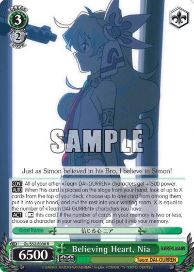 Believing Heart, Nia (GL/S52-E038) — GURREN LAGANN