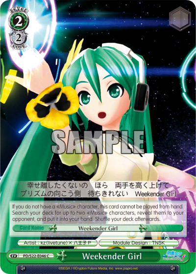 Weekender Girl (PD/S22-E046) — Hatsune Miku -Project DIVA- ƒ