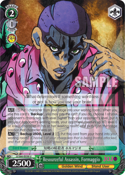 Resourceful Assassin, Formaggio (JJ/S66-E038) — JoJo's Bizarre Adventure: Golden Wind