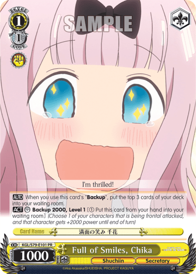 Full of Smiles, Chika (KGL/S79-E101) — PR Card 【Schwarz Side】