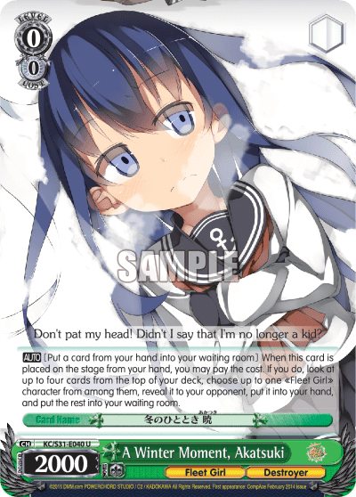 A Winter Moment, Akatsuki (KC/S31-E040) — Kancolle, 2nd Fleet