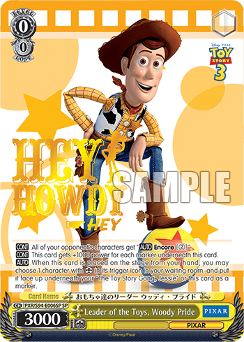 Leader of the Toys, Woody Pride (PXR/S94-E006SP) — Booster Pack PIXAR CHARACTERS