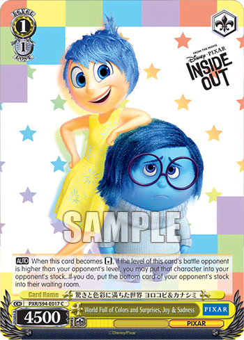 World Full of Colors and Surprises, Joy & Sadness (PXR/S94-E017) — Booster Pack PIXAR CHARACTERS