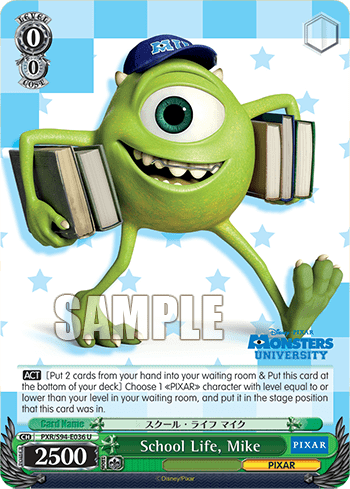 School Life, Mike (PXR/S94-E036) — Booster Pack PIXAR CHARACTERS